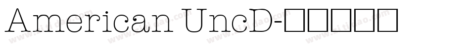 American UncD字体转换